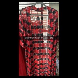 Crazy Train Duster - Red Aztec - One Size